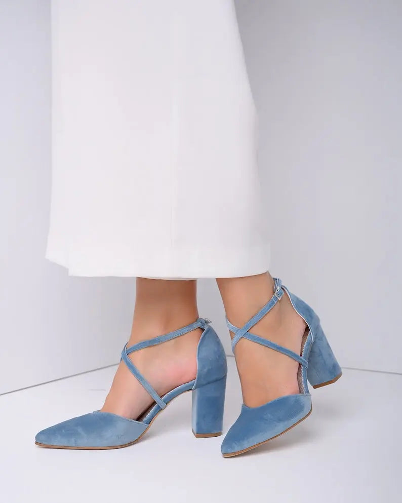 Blue Bridal Heels VOWALISSE bridal shoes – view 6