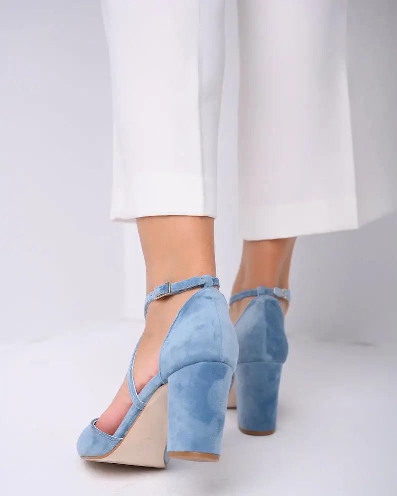 Blue Bridal Heels VOWALISSE bridal shoes – view 5