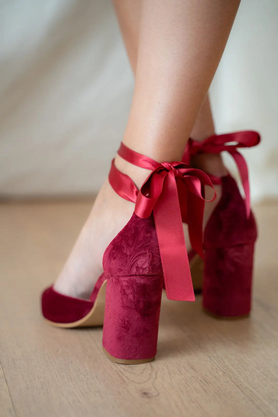 Zapatos Red Bridal Heels VOWALISSE bridal shoes – view 4