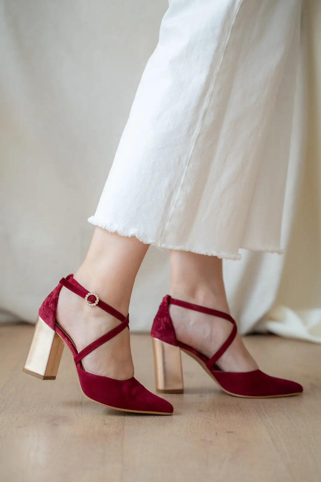 Zapatos Red Bridal Heels VOWALISSE bridal shoes – view 6