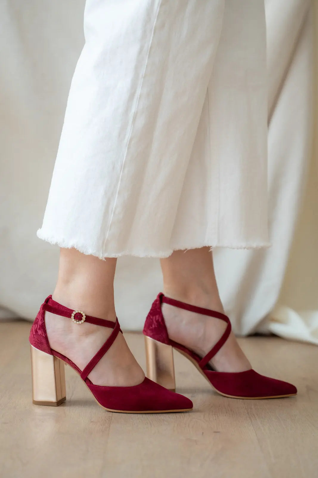 Zapatos Red Bridal Heels VOWALISSE bridal shoes – view 7