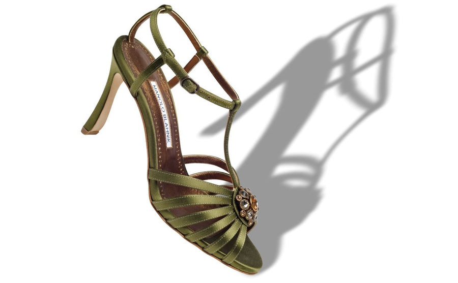 Colette Shine Green T-Bar T-Bar Shoes