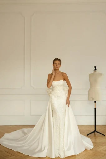 Lanvee Satin Corset Wedding Dress VOWALISSE bridal gown – view 1