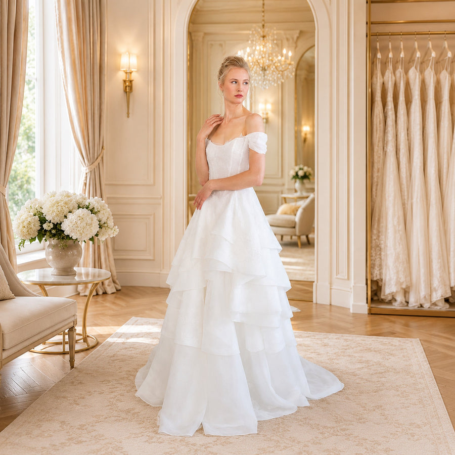 Amalia Sy8345 Satin Wedding Dress | VOWALISSE