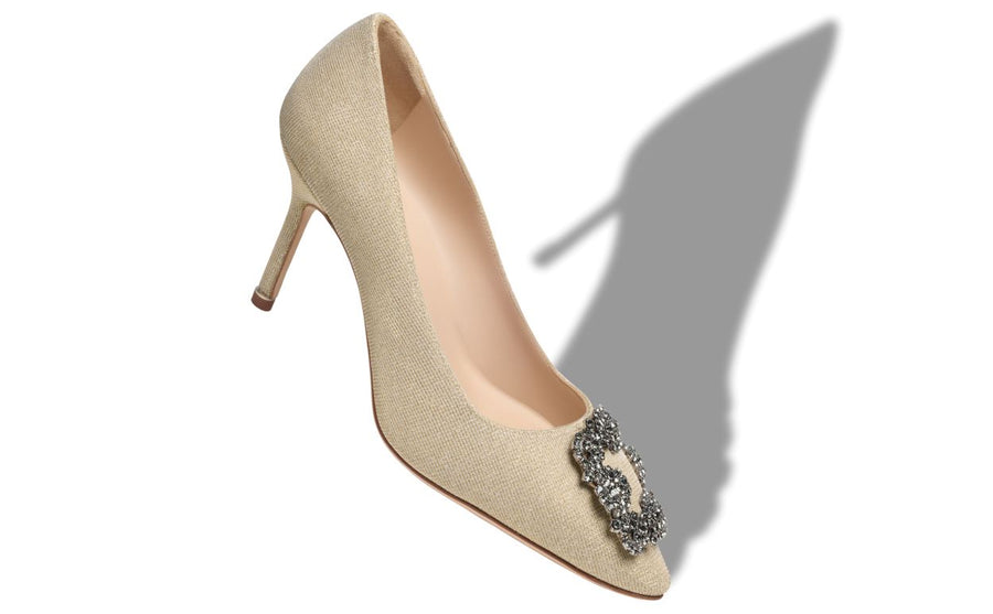 Amelie Star Gold Jewel Buckle Pumps