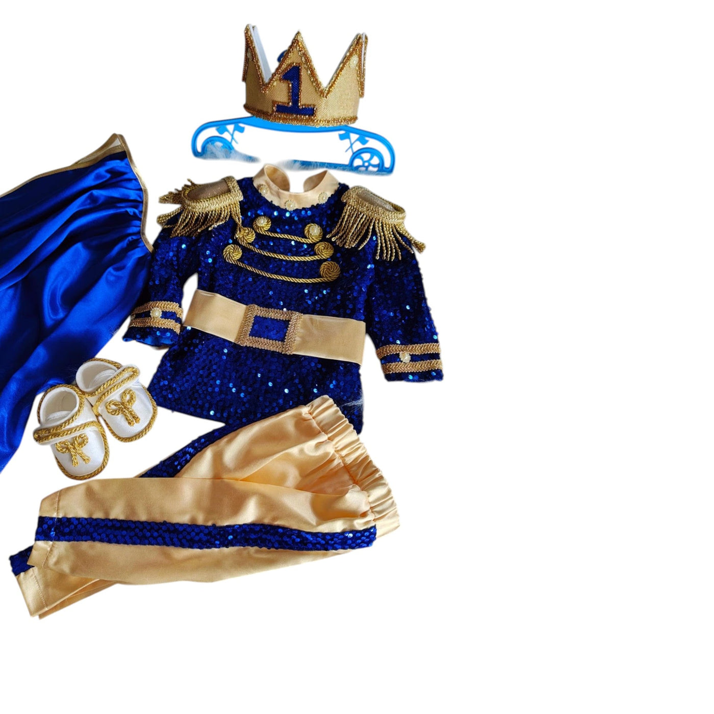 Williams Personalized Baby Prince Costume, baby boy first birthday outfit, additional product image 6 by Vowalisse