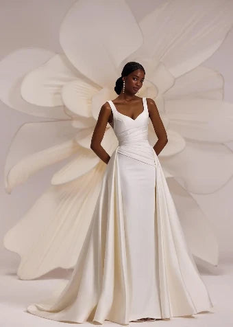 Percy Satin Column Wedding Dress VOWALISSE bridal gown – view 1