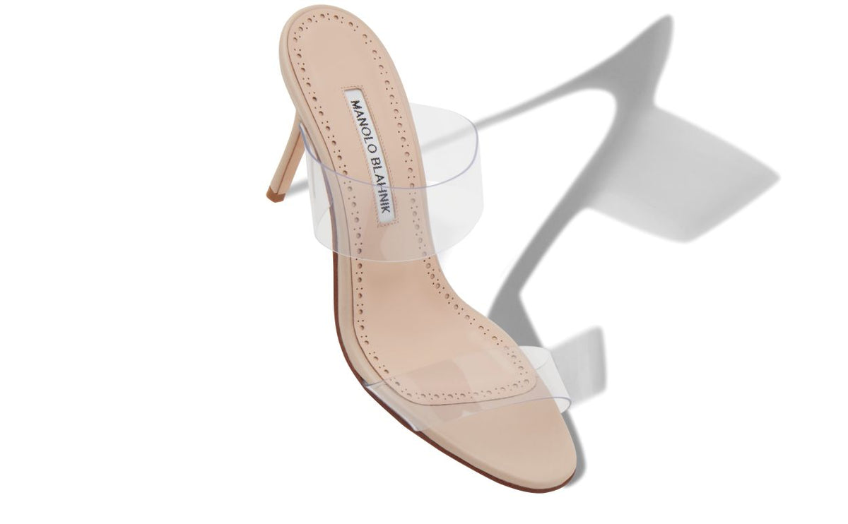 Vivienne Élan Neutral Open Toe Mules – front three-quarter view showing neutral open toe, Vowalisse