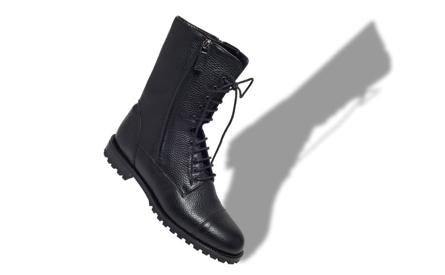 Seraphina Star Black Round Toe Mid-Calf Boots
