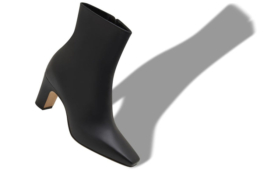 Seraphina Jewel Black Pointed Toe Ankle Boots