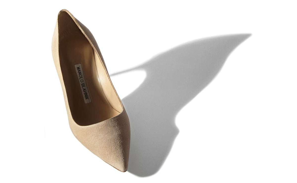 Marcella Dream Neutral Pointed Toe Pumps – front three-quarter view showing neutral pointed toe, suede, Vowalisse