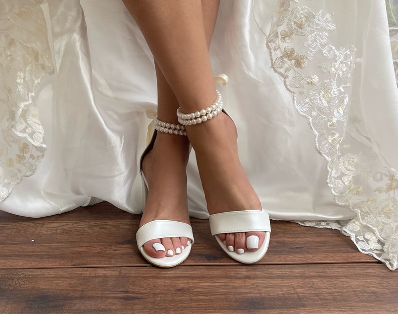 Red Velvet Block Heel Bridal Heels VOWALISSE bridal shoes – view 2