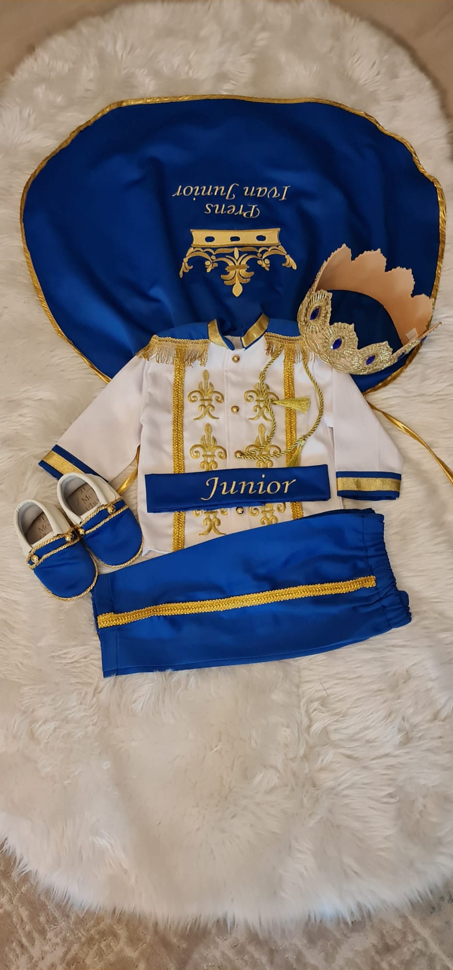 Personalized Baby Prince Costume 2, baby boy first birthday outfit, additional product image 4 by Vowalisse