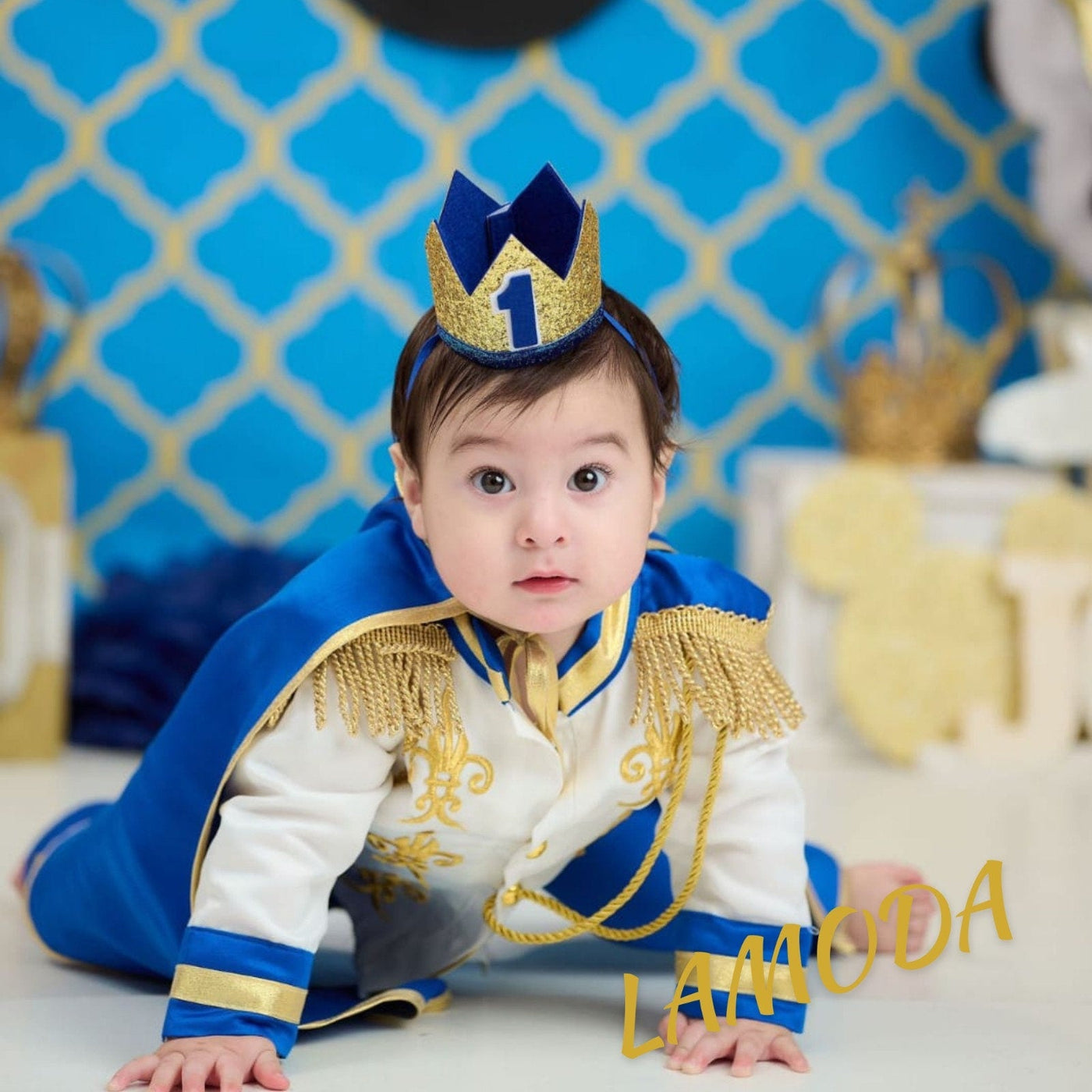 Day Baby Boy Baptism Prince baby boy first birthday outfit, additional product image 3 by Vowalisse