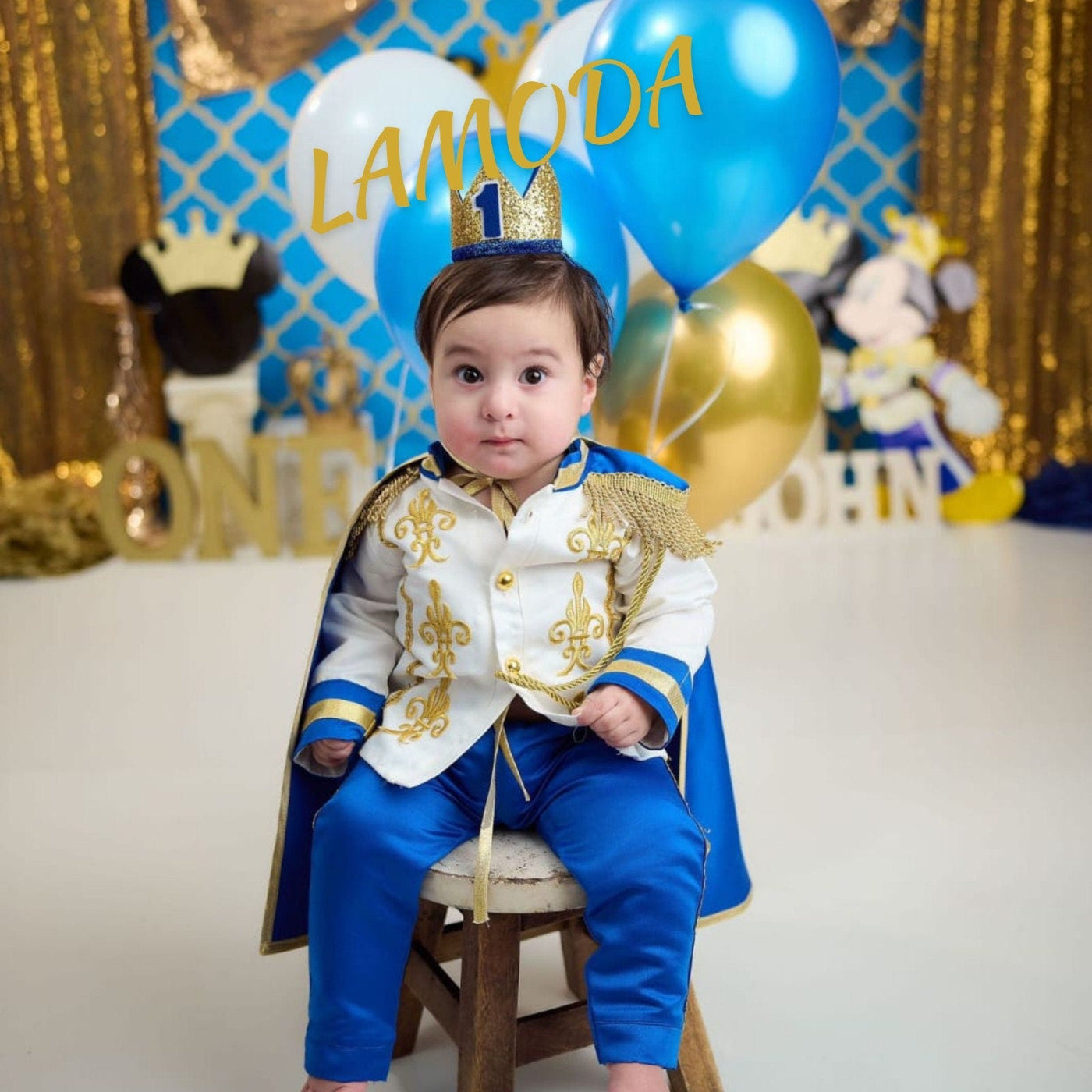 Baby Boy Baptism Prince Outfit 3, baby boy first birthday outfit, main product image by Vowalisse
