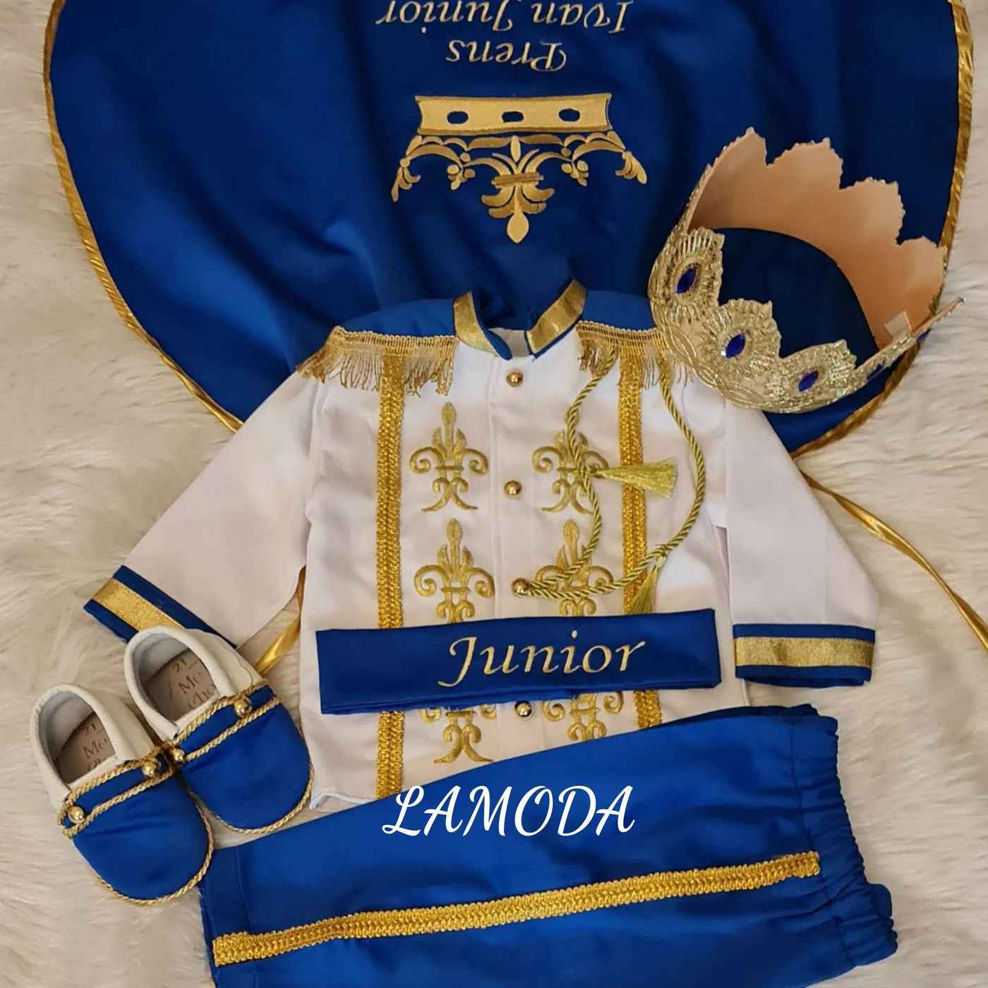 Personalized Baby Prince Costume 2, baby boy first birthday outfit, additional product image 2 by Vowalisse