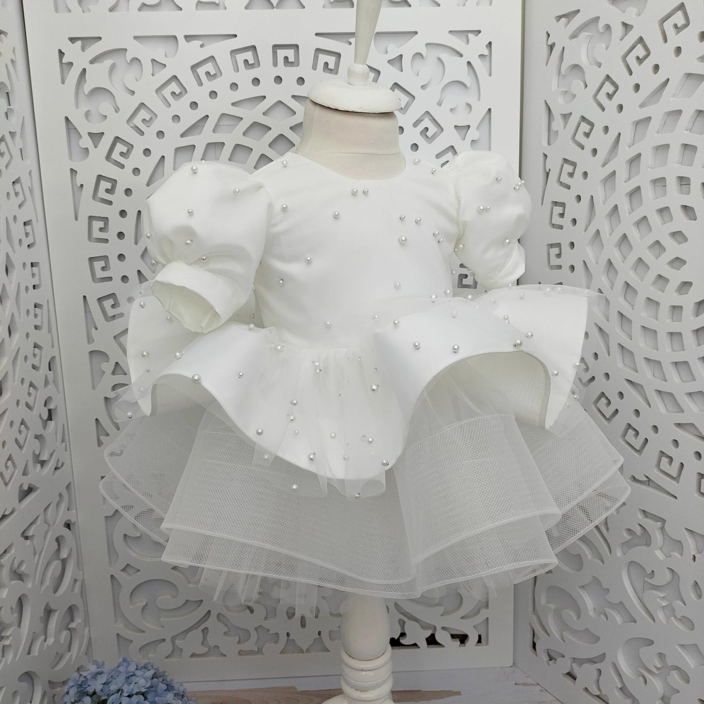 Pearl Pink Mermaid Birthday Dress For Girls, baby girl first birthday dress, additional product image 2 by Vowalisse