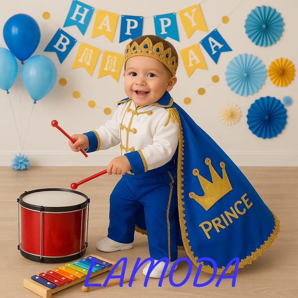 Baby Boy Baptism Prince Outfit 5, baby boy first birthday outfit, main product image by Vowalisse