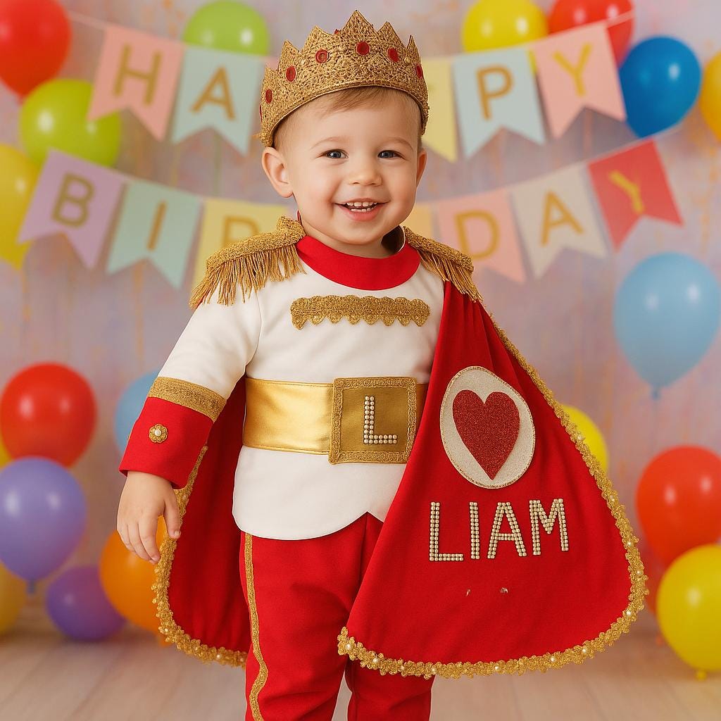Baby Boy Baptism Prince Outfit 4, baby boy first birthday outfit, additional product image 2 by Vowalisse