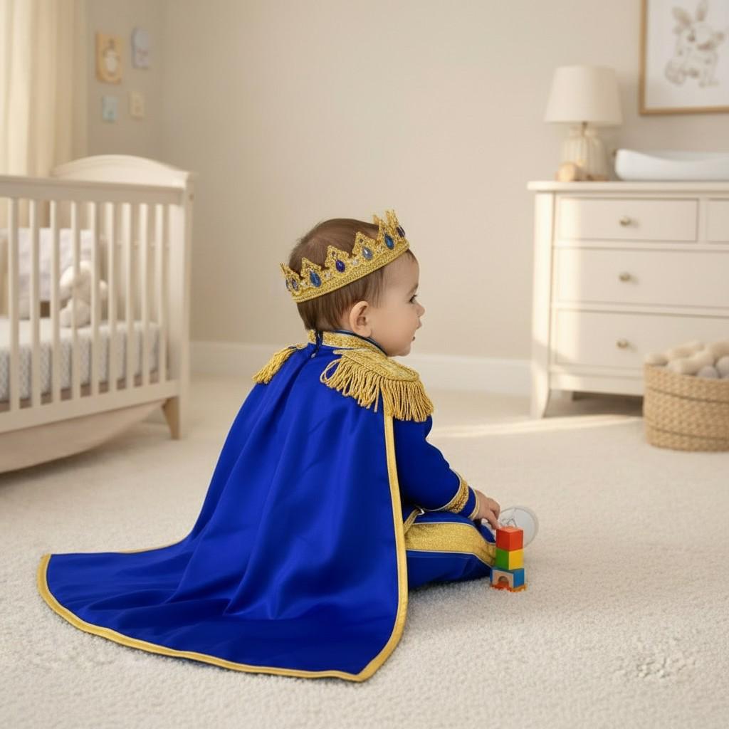 Royal Blue & Gold Baby Boy Baptism Prince Outfit 3, baby boy first birthday outfit, additional product image 3 by Vowalisse