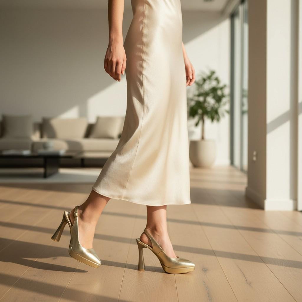 Gold Platform Bridal Heels VOWALISSE bridal shoes – view 5