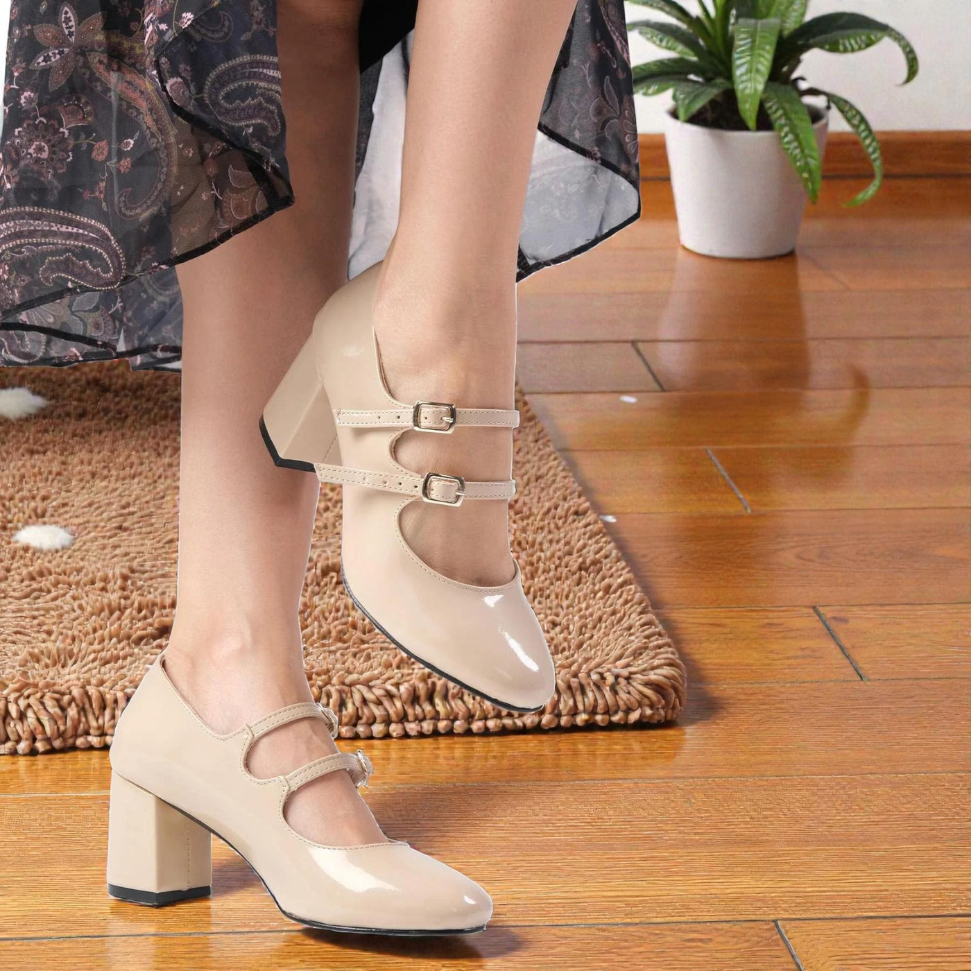 Burgundy Mary Jane Bridal Shoes VOWALISSE bridal shoes – view 4