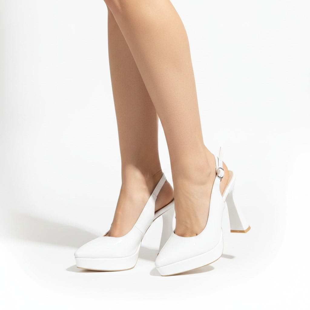 Blush Pink Platform Bridal Heels VOWALISSE bridal shoes – view 4