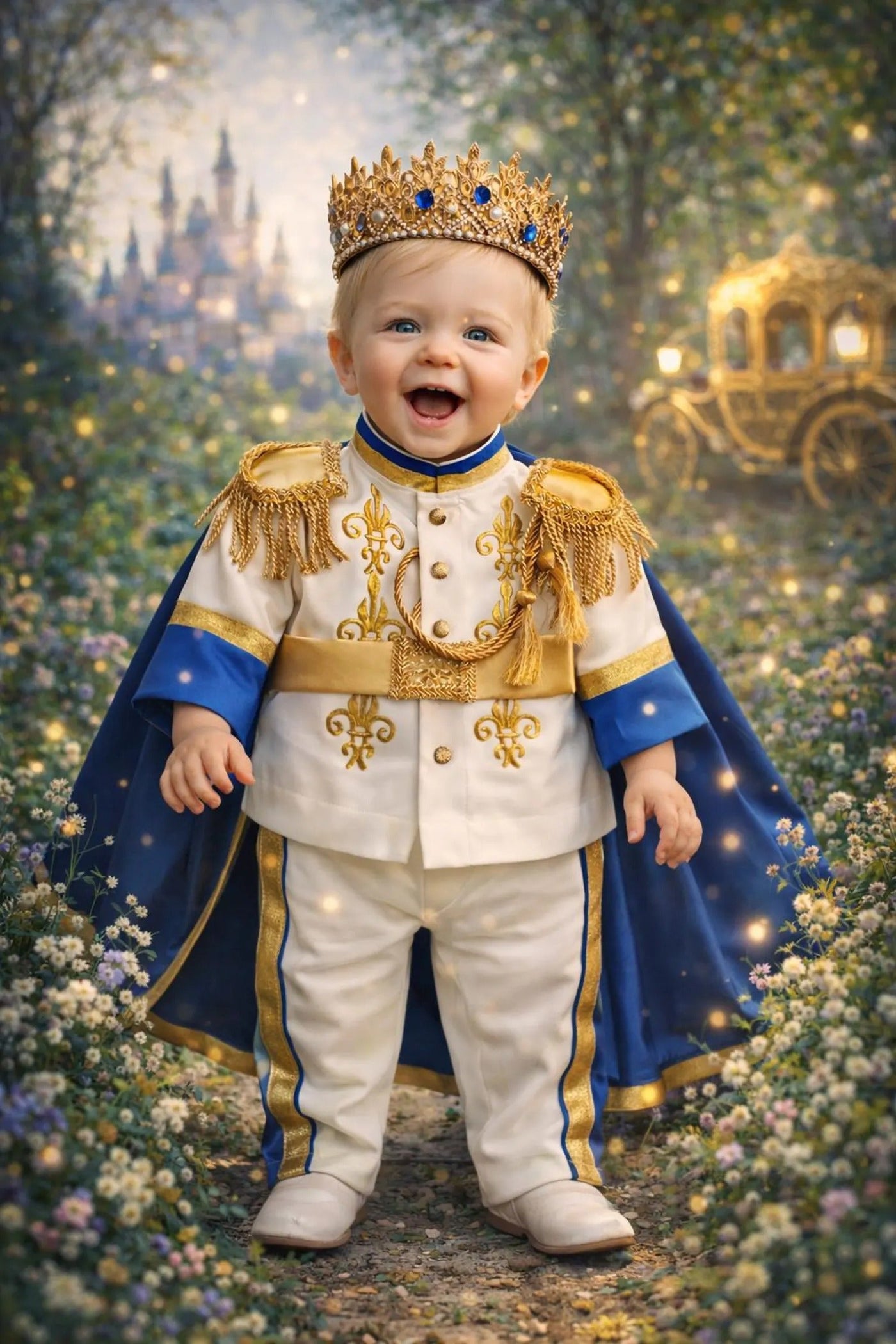 Boys Baby Boy Baptism Prince baby boy first birthday outfit, additional product image 3 by Vowalisse