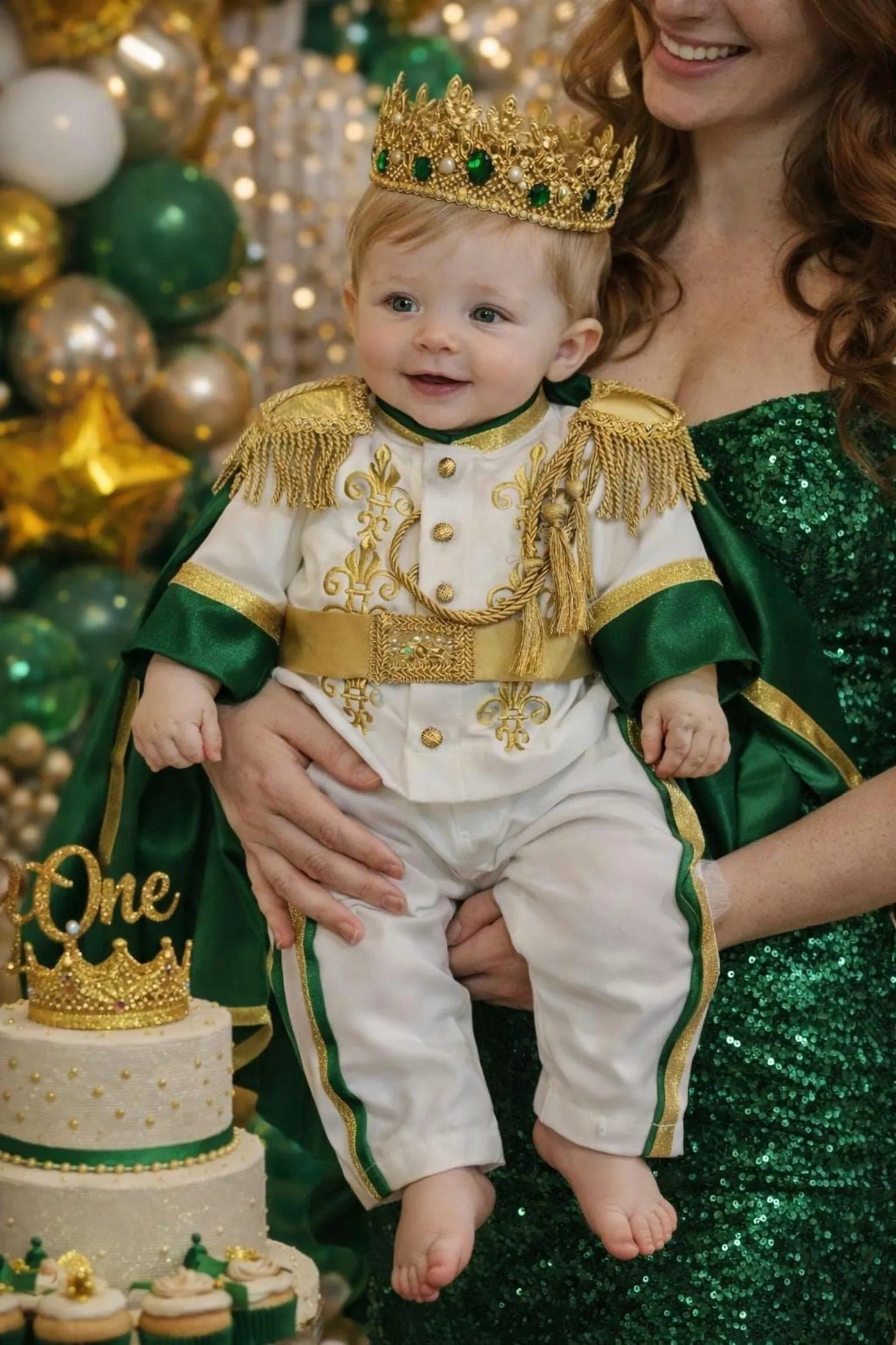 Boys Baby Boy Baptism Prince baby boy first birthday outfit, additional product image 4 by Vowalisse
