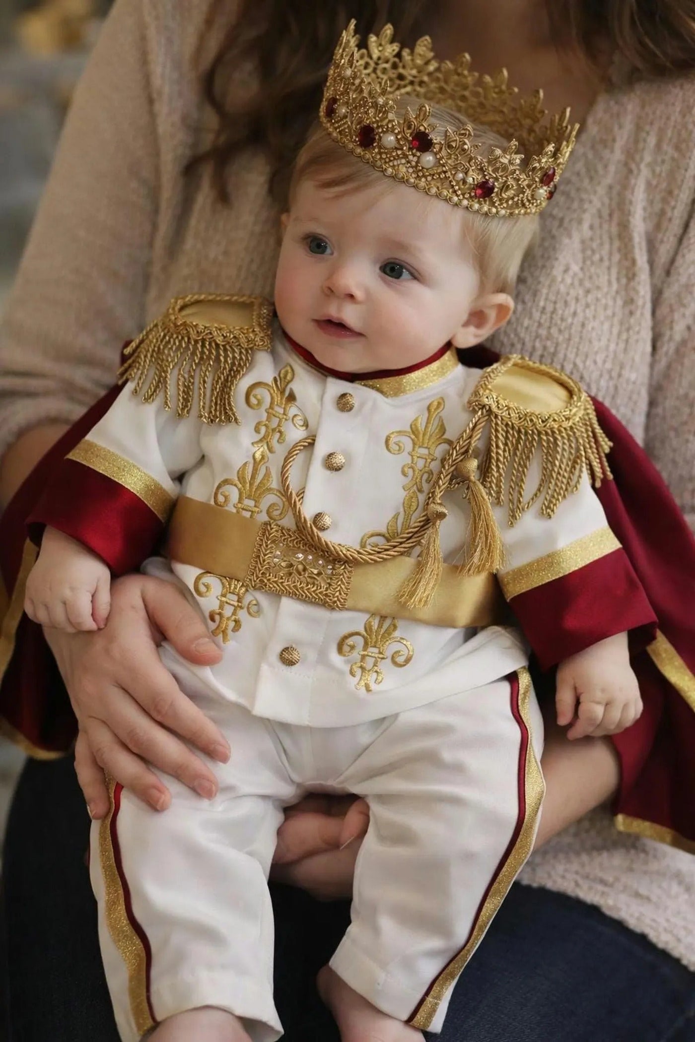 Boys Baby Boy Baptism Prince baby boy first birthday outfit, additional product image 5 by Vowalisse