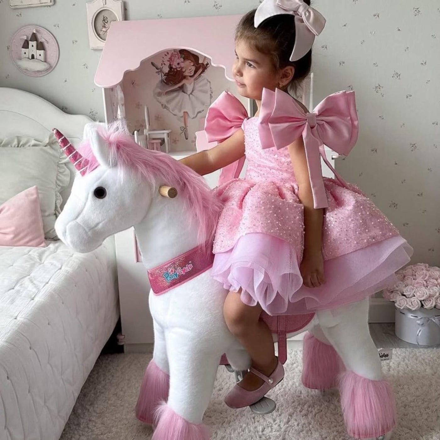 Ball Pink Mermaid Birthday Dress For Girls, baby girl first birthday dress, additional product image 4 by Vowalisse