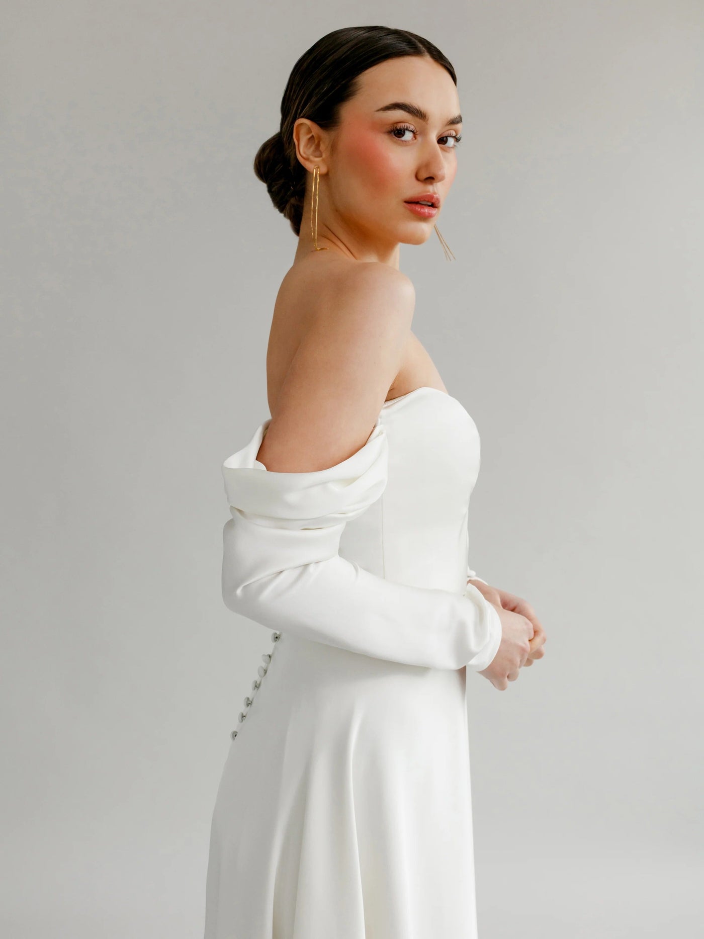 Alexis Satin Strapless Wedding Dress VOWALISSE bridal gown – view 3