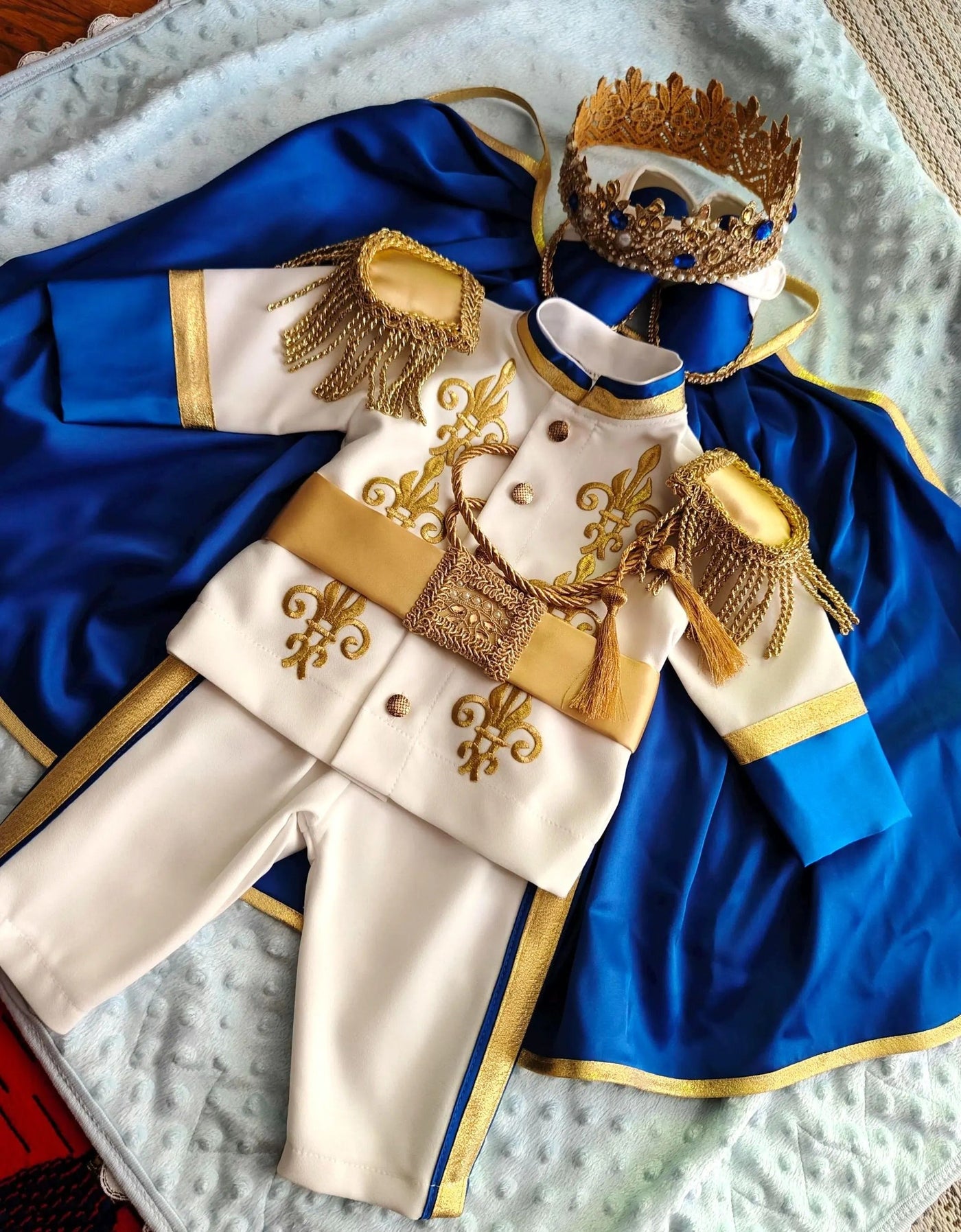 Boys Baby Boy Baptism Prince baby boy first birthday outfit, additional product image 6 by Vowalisse