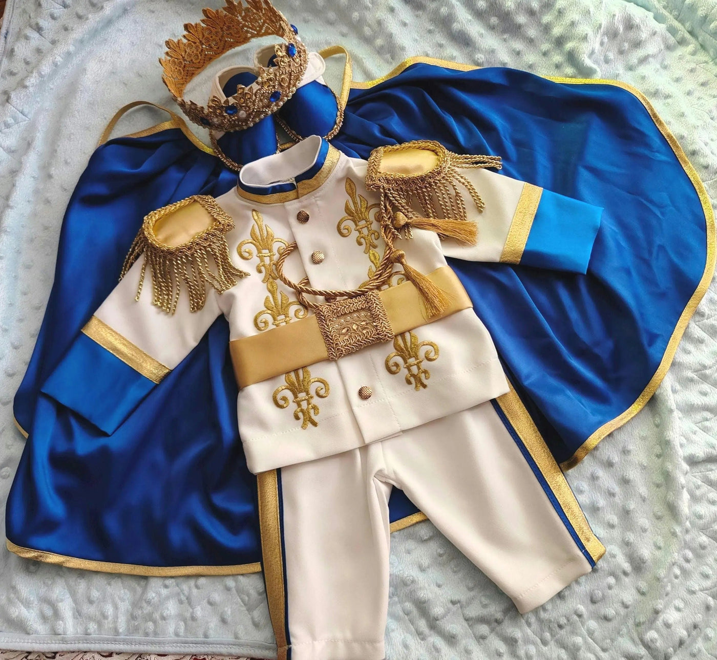 Boys Baby Boy Baptism Prince baby boy first birthday outfit, additional product image 7 by Vowalisse