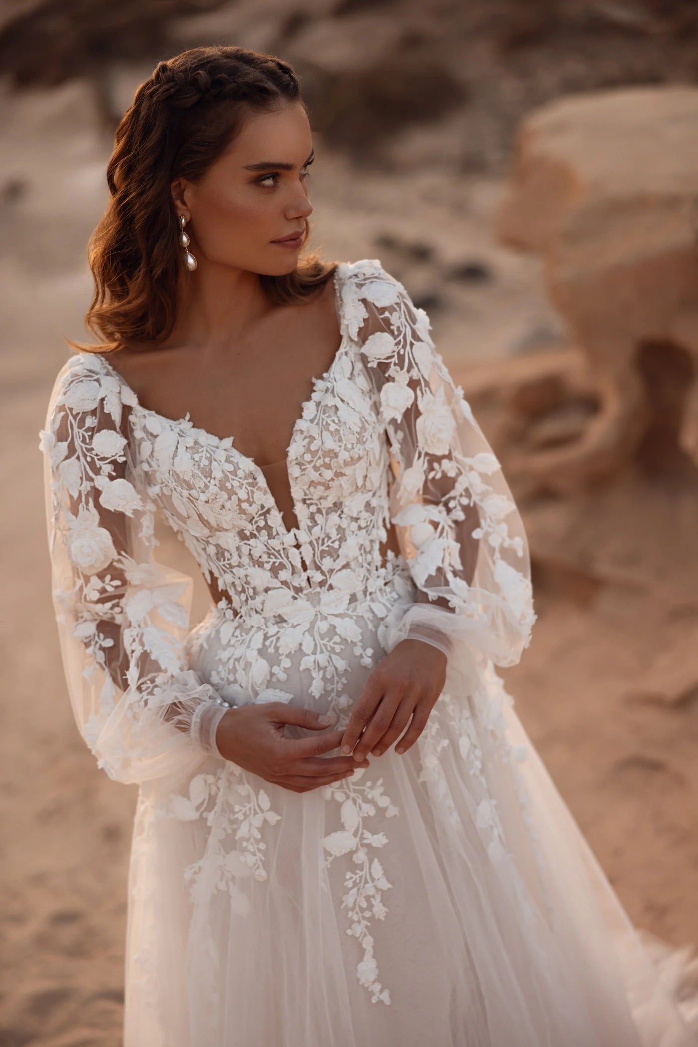 Alia Lace Floral Wedding Dress VOWALISSE bridal gown – view 5
