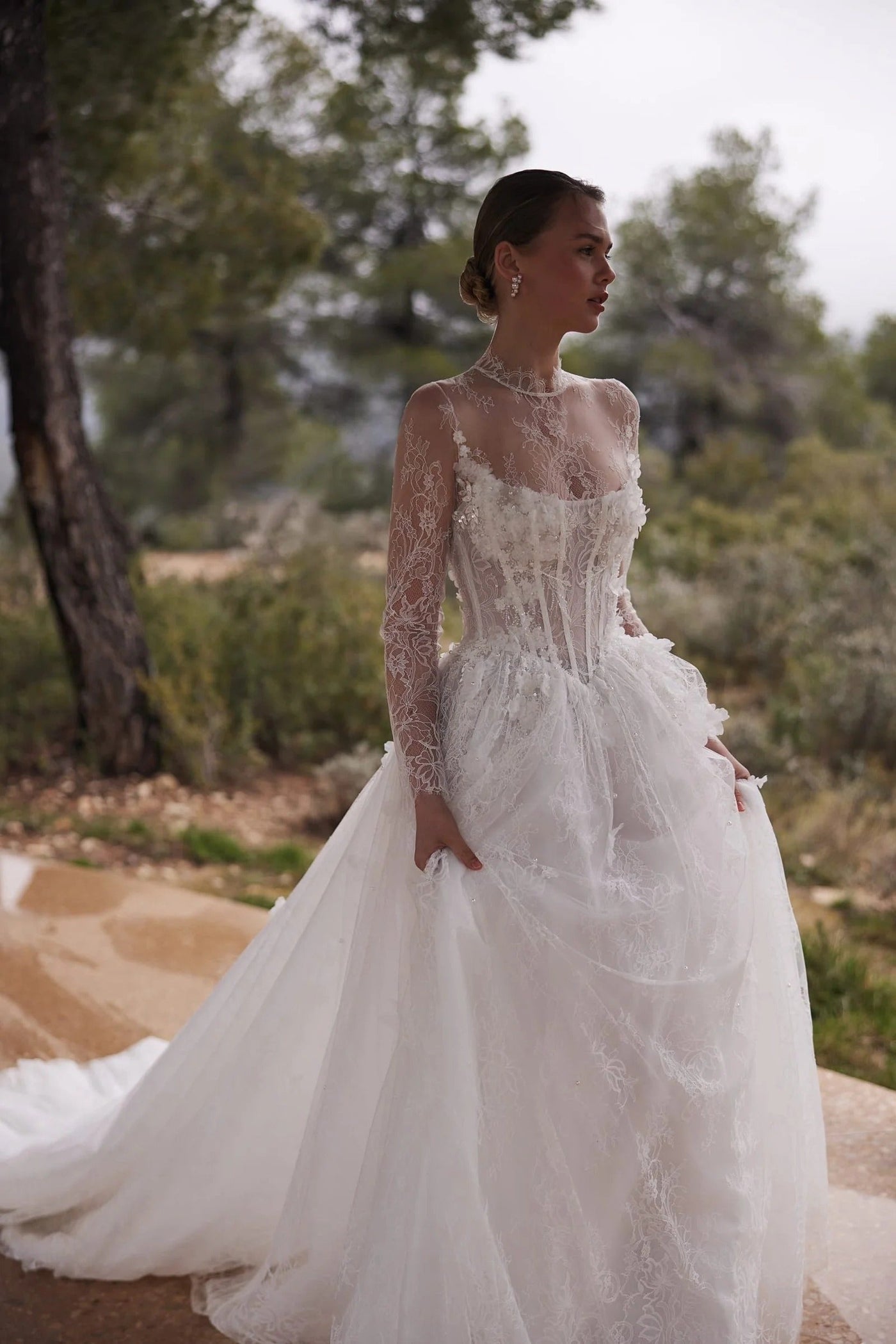 Visage Lace A-Line Wedding Dress VOWALISSE bridal gown – view 3