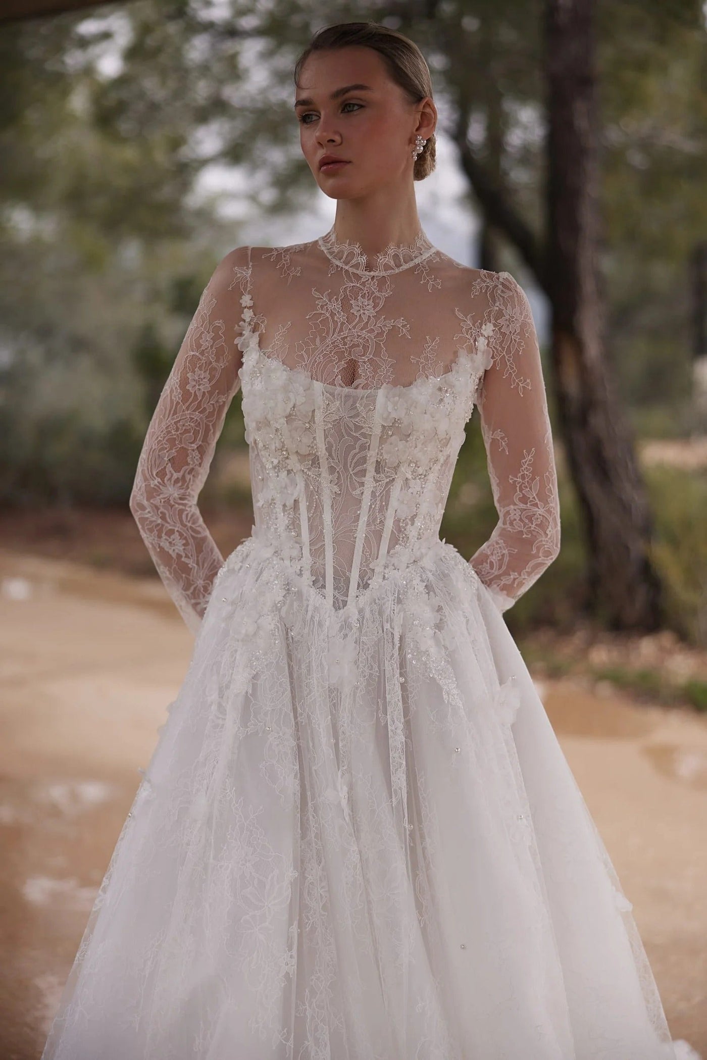 Visage Lace A-Line Wedding Dress VOWALISSE bridal gown – view 4