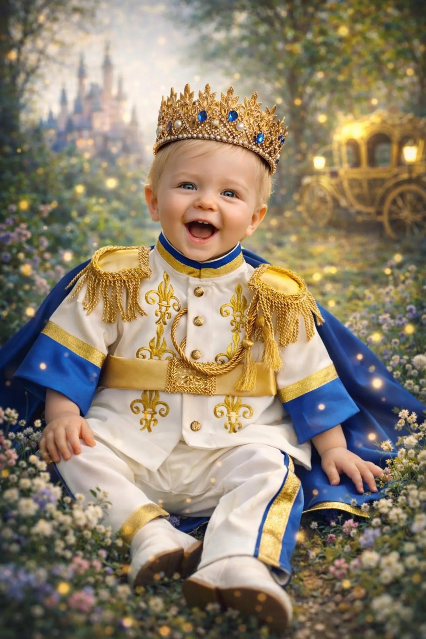 Boys Baby Boy Baptism Prince baby boy first birthday outfit, additional product image 2 by Vowalisse