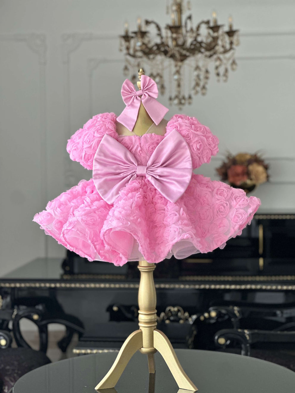 Tutu Pink Mermaid Birthday Dress For Girls, baby girl first birthday dress, additional product image 8 by Vowalisse