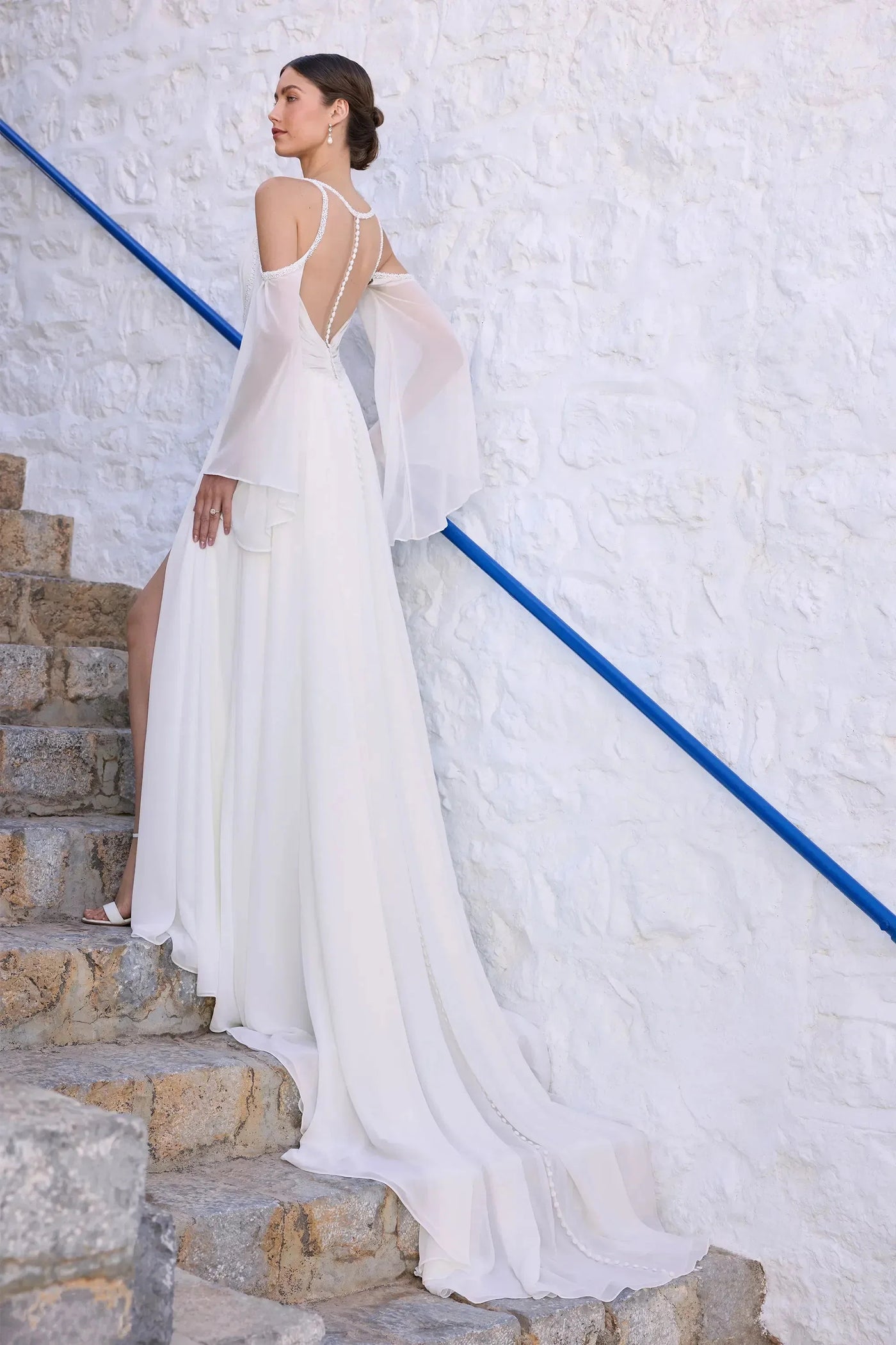 Boho Bride Cold Shoulder Wedding Dress VOWALISSE bridal gown – view 3