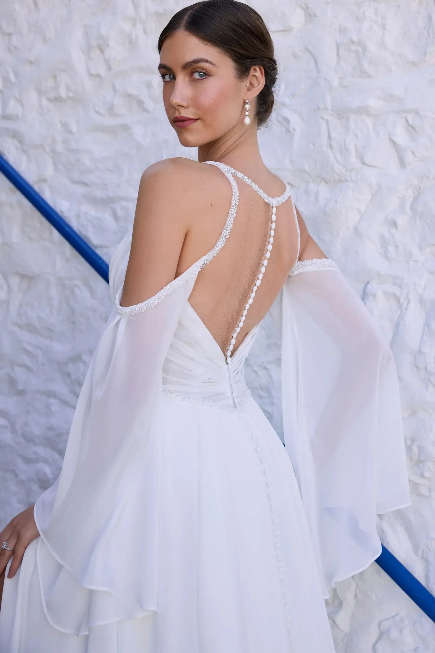 Boho Bride Cold Shoulder Wedding Dress VOWALISSE bridal gown – view 4