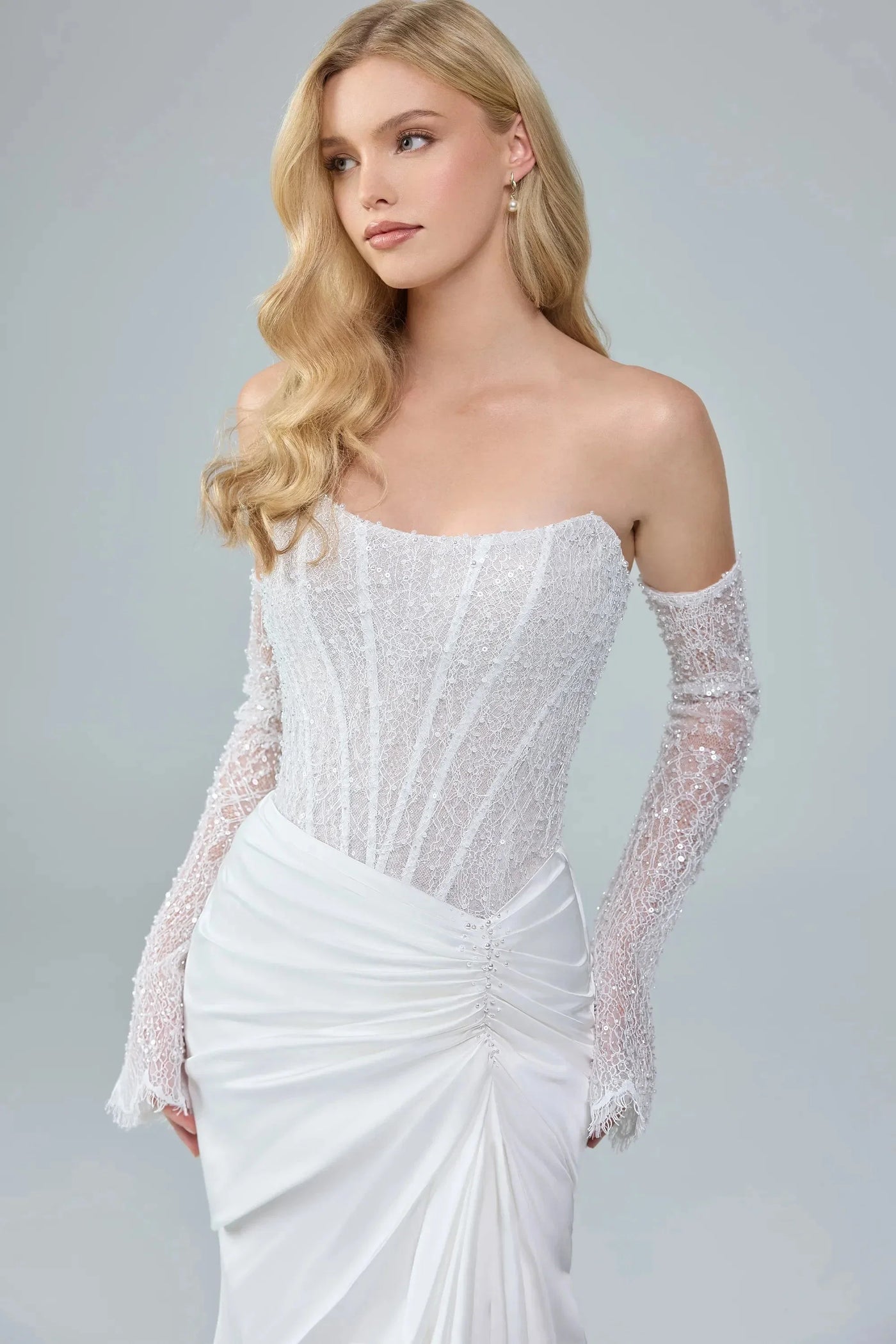 Anya Satin Fit & Flare Wedding Dress VOWALISSE bridal gown – view 2